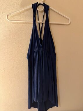 Express Navy Blue Halter Camisole